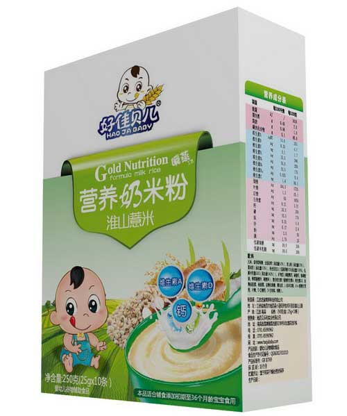 好佳贝儿淮山薏米盒装营养奶米粉