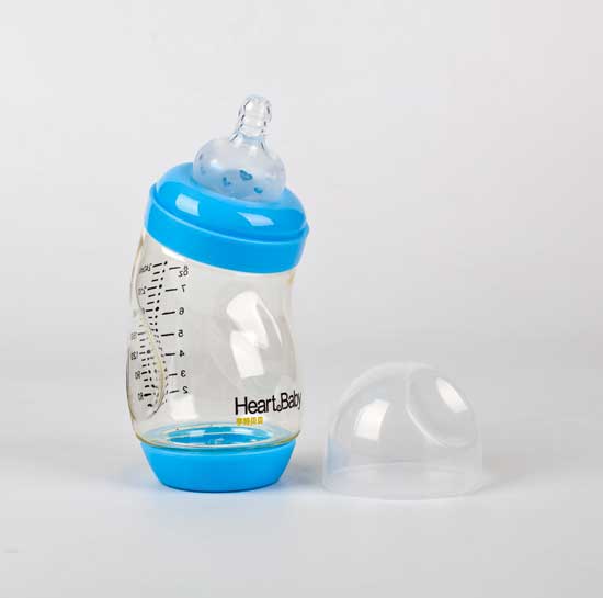 亨特贝贝PPSU防胀气初生瓶蓝色240ml
