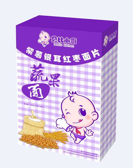 贝比小厨紫薯银耳红枣蔬果面