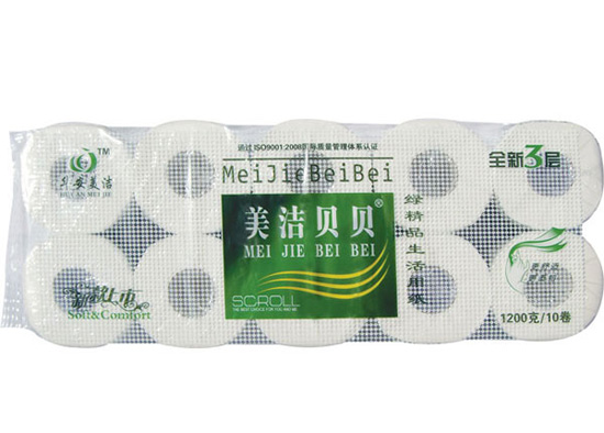 美洁贝贝绿精品有芯10卷有内膜