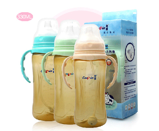 皇婴宽口纳米银奶瓶330ML