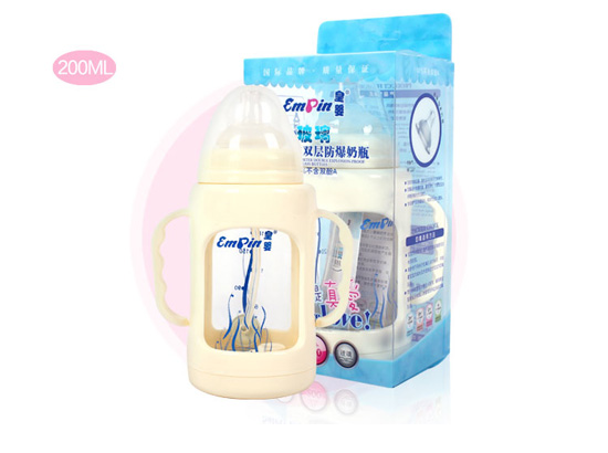 皇婴宽口双层防爆玻璃200ML