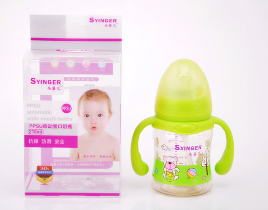 ��Ӥ��PPSU�Զ�������ƿ210ML��ɫ