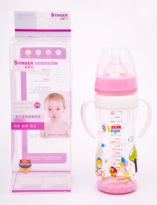 ��Ӥ������˫�㲣����ƿ220ML��ɫ