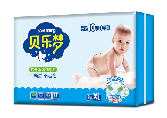 贝乐梦超薄柔爽纸尿片XL码