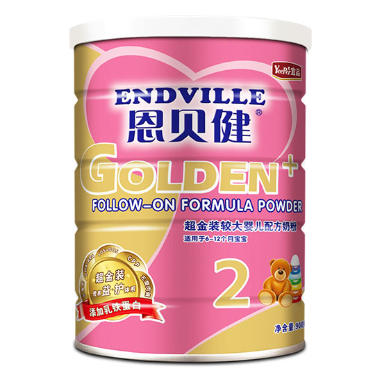 恩贝健超金装较大婴儿配方奶粉900克2段