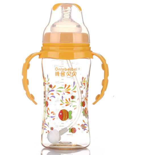 唯昵贝贝宽口PPSU奶瓶300ml黄色