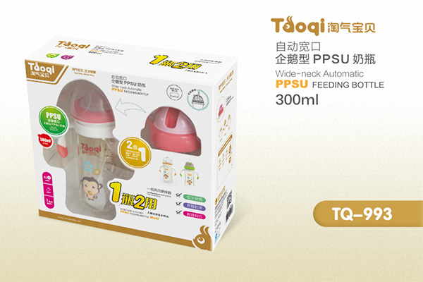 淘气宝贝企鹅型PPSU奶瓶300ml