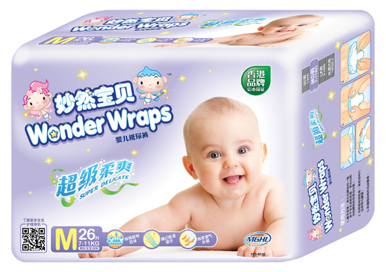 妙然宝贝超级柔爽婴儿纸尿裤M码26片