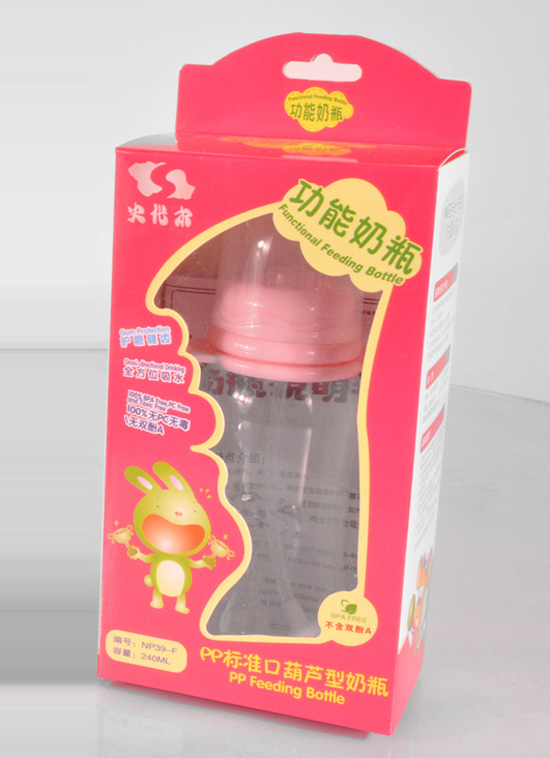 史代尔PP标准口葫芦型奶瓶240ml粉