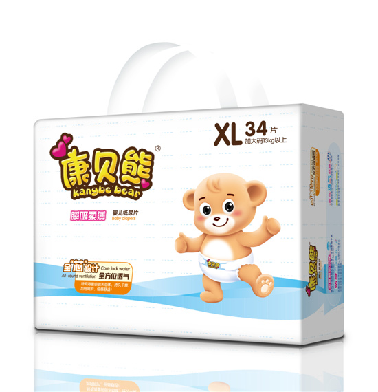 康贝熊瞬吸柔薄纸尿片XL码34片