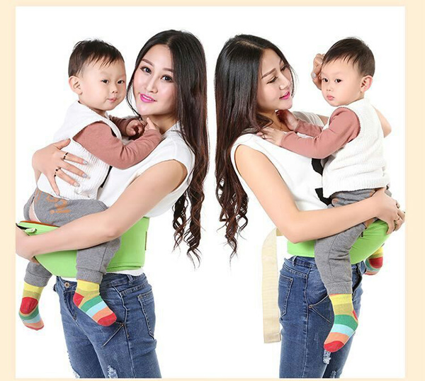 萌娃兔婴幼儿背带草绿色