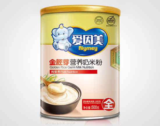 爱因美金胚芽营养奶米粉-纯营养听装