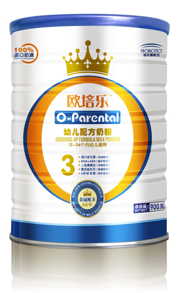 欧培乐幼儿配方奶粉罐