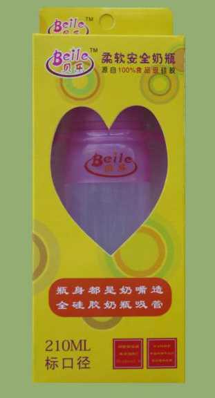 贝乐标口硅胶奶瓶210ml