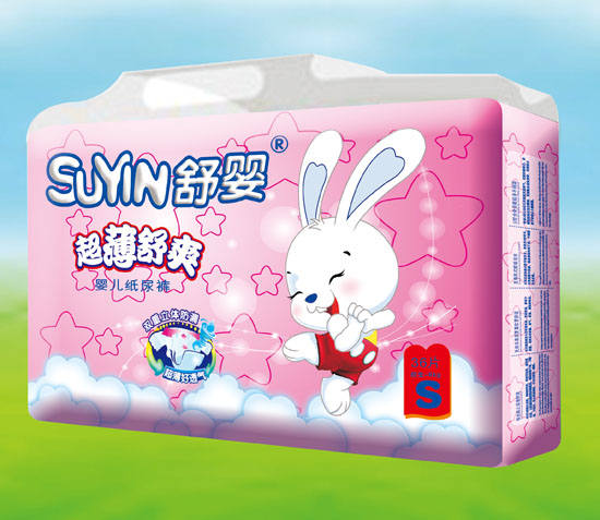 舒婴超薄舒爽婴儿纸尿裤S码36片