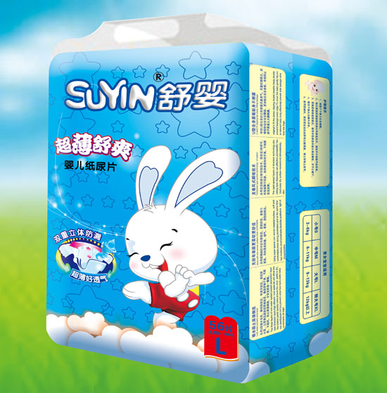 舒婴超薄舒爽婴儿纸尿片L码56片