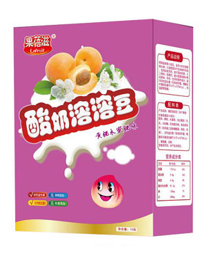 果蓓滋酸奶溶溶豆黄桃水蜜桃味