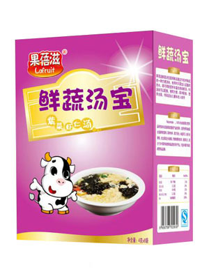 果蓓滋紫菜虾仁鲜蔬汤宝