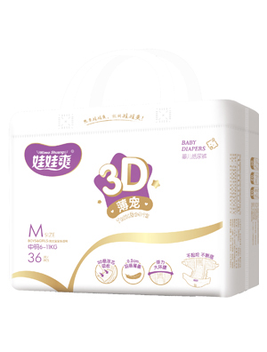 娃娃爽3D薄宠婴儿纸尿裤中包M36
