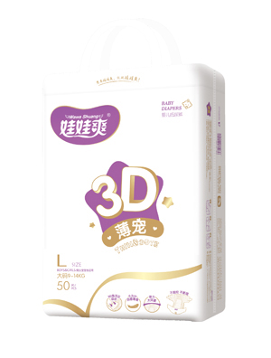 娃娃爽3D薄宠婴儿纸尿裤L50