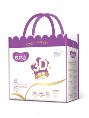 娃娃爽3D薄宠婴儿纸尿裤 礼品装XL72