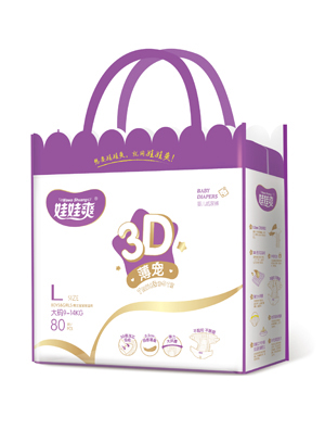 娃娃爽3D薄宠婴儿纸尿裤 礼品装L80