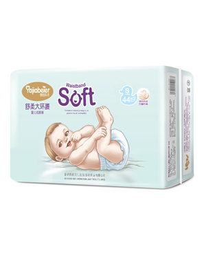 雅佳贝儿舒柔大环腰纸尿裤S 44送2