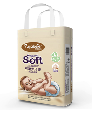 雅佳贝儿舒柔大环腰纸尿裤铂金装L