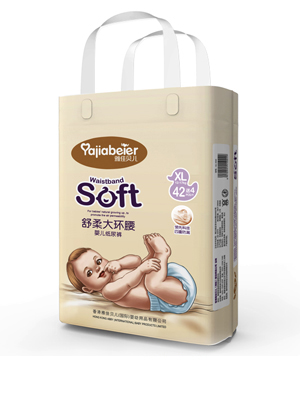 雅佳贝儿舒柔大环腰纸尿裤铂金装XL