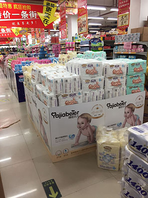 雅佳贝儿展柜展示